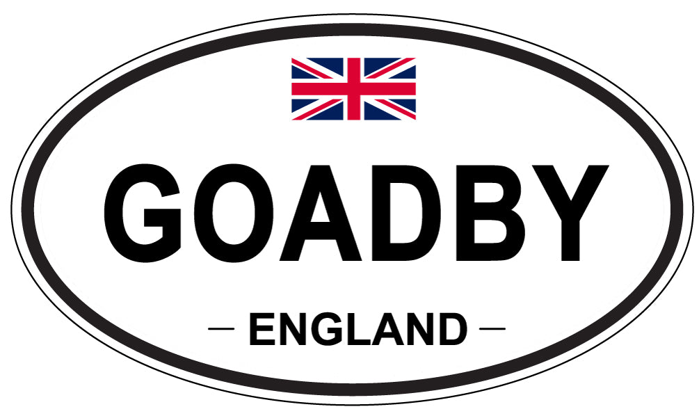 GOADBY, ENGLAND - Oval Sticker