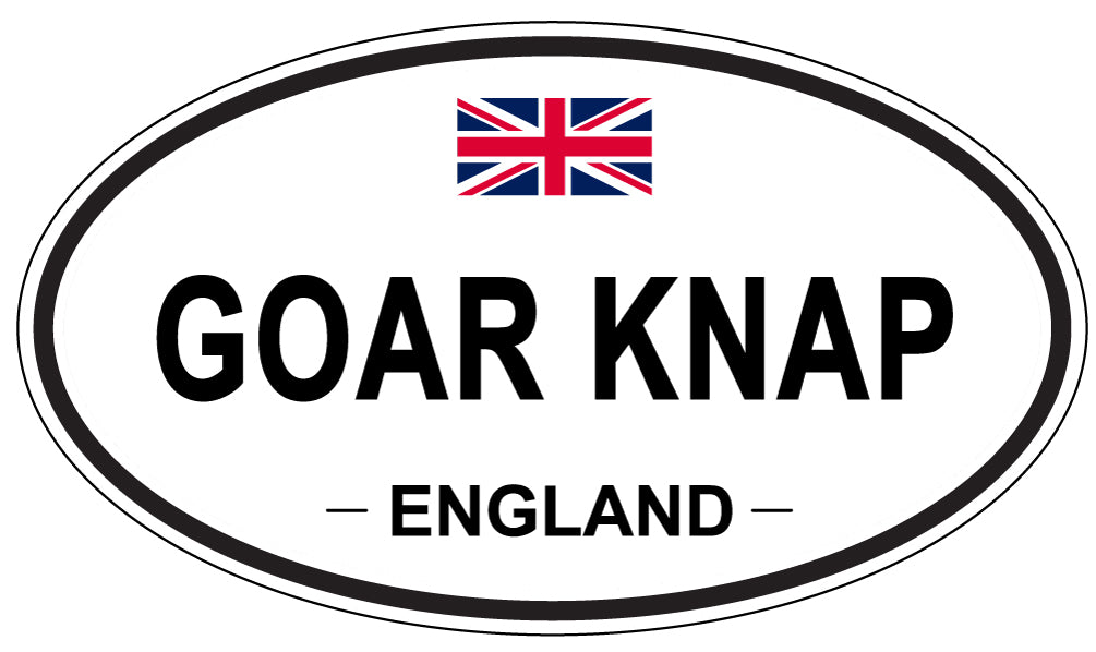 GOAR KNAP, ENGLAND - Oval Sticker