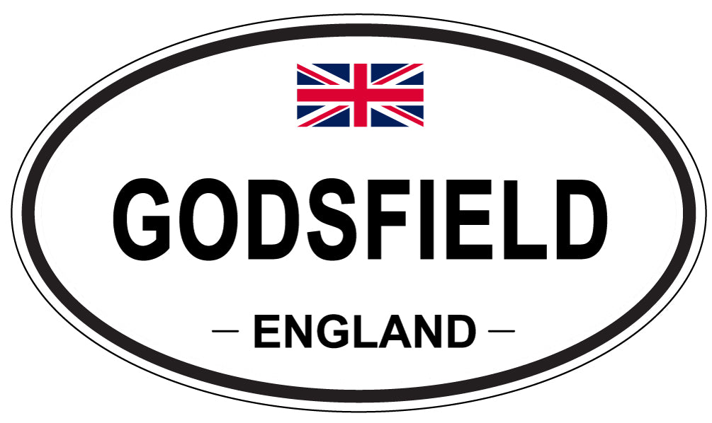 GODSFIELD, ENGLAND - Oval Sticker