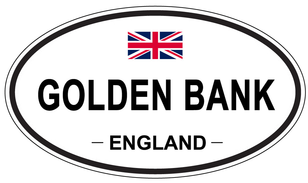 GOLDEN BANK, England - Oval Magnet