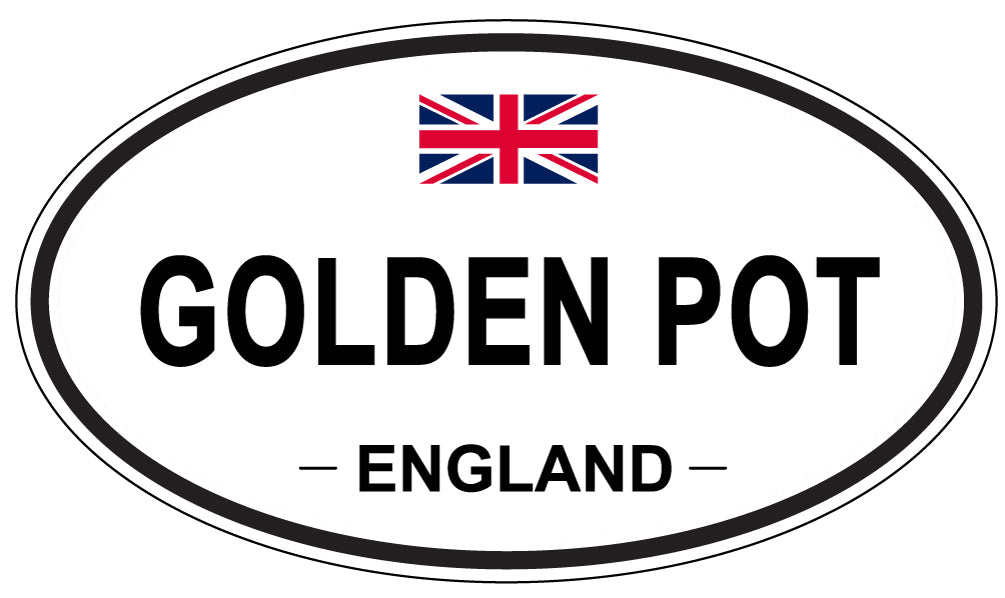 GOLDEN POT, England - Oval Magnet