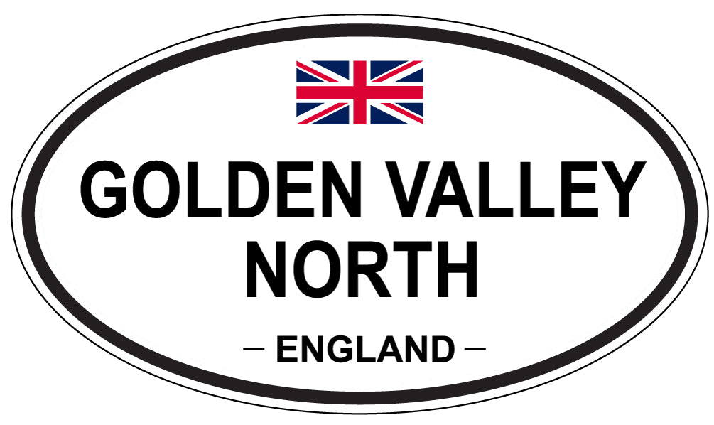 GOLDEN VALLEY NORTH, ENGLAND - Oval Sticker