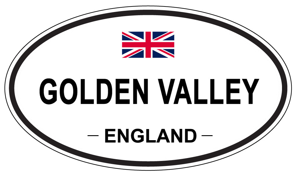 GOLDEN VALLEY, ENGLAND - Oval Sticker
