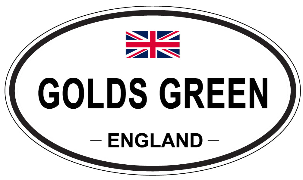 GOLDS GREEN, ENGLAND - Oval Sticker