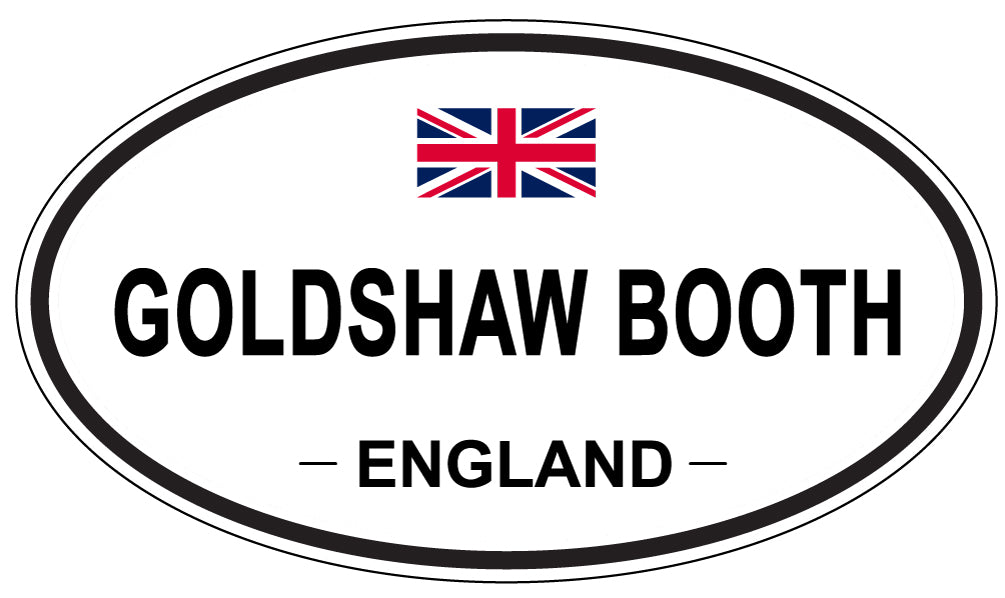 GOLDSHAW BOOTH, ENGLAND - Oval Sticker