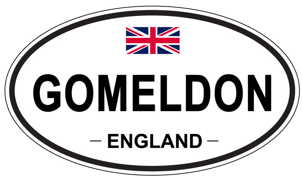GOMELDON, ENGLAND - Oval Sticker