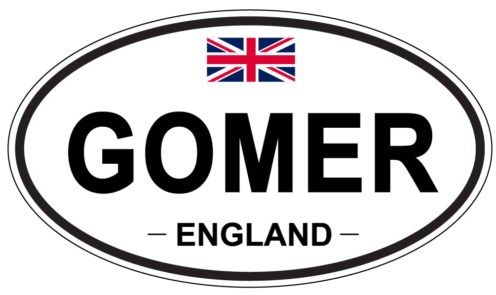 GOMER, England - Oval Magnet
