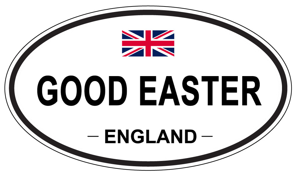 GOOD EASTER, ENGLAND - Oval Sticker
