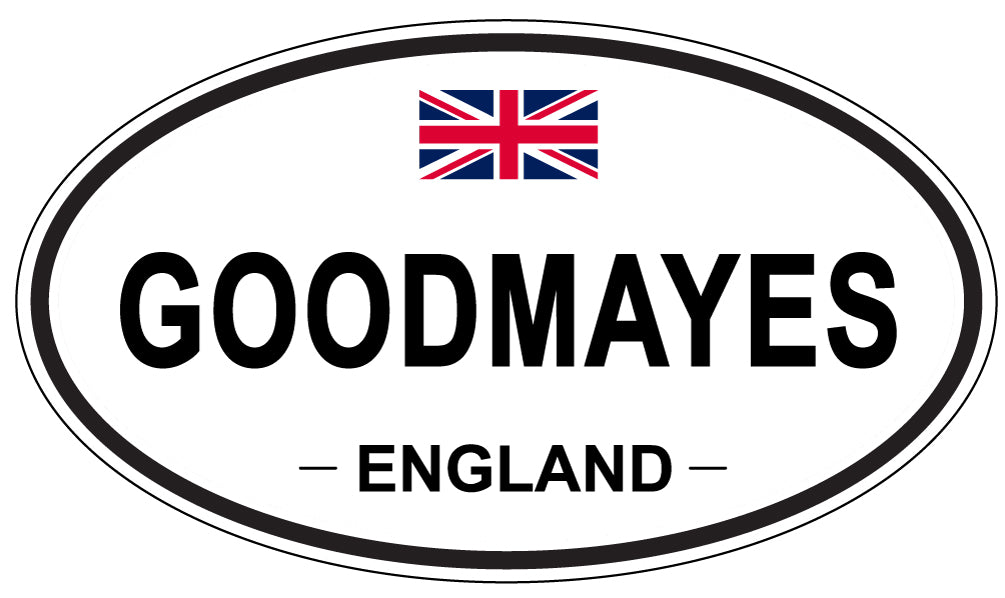 GOODMAYES, ENGLAND - Oval Sticker