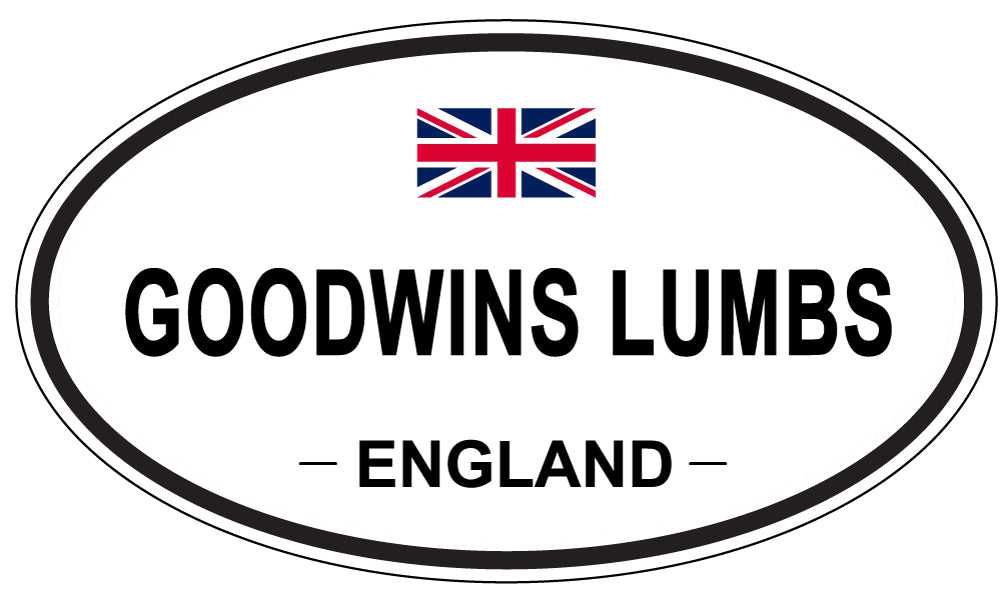 GOODWINS LUMBS, ENGLAND - Oval Sticker