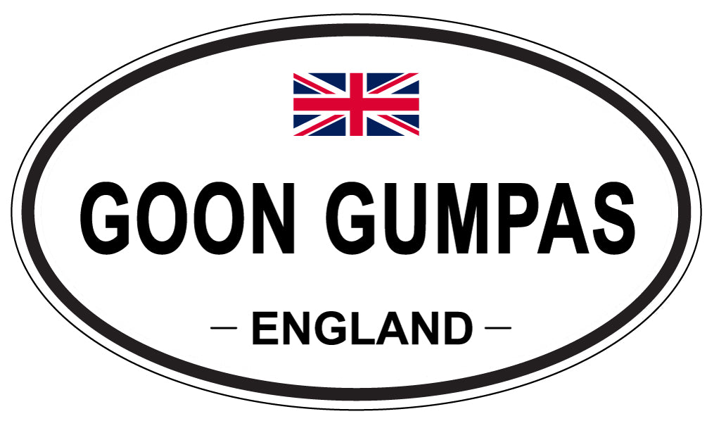 GOON GUMPAS, ENGLAND - Oval Sticker