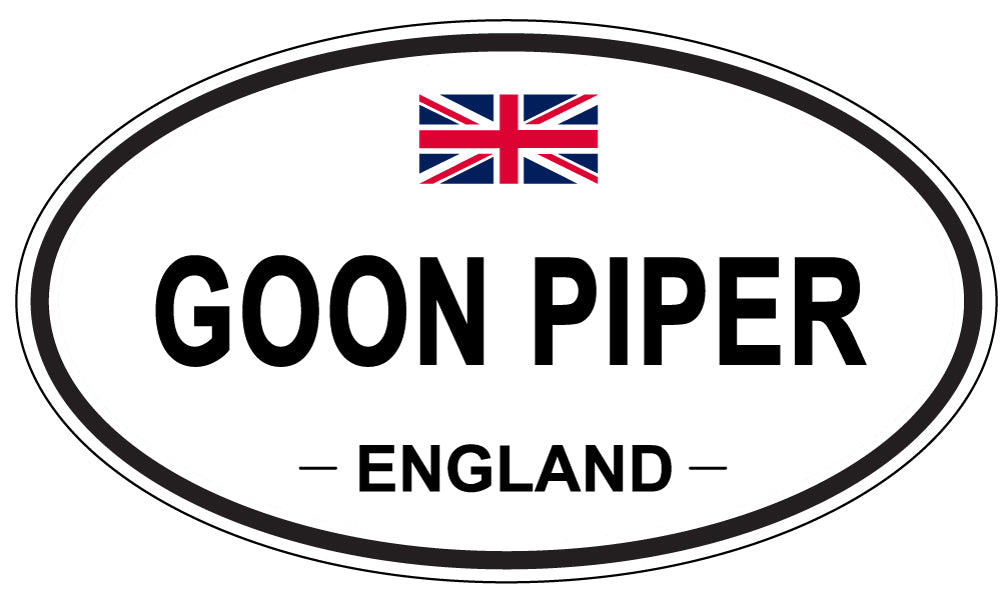 GOON PIPER, ENGLAND - Oval Sticker