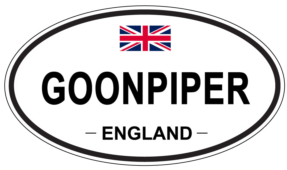 GOONPIPER, ENGLAND - Oval Sticker