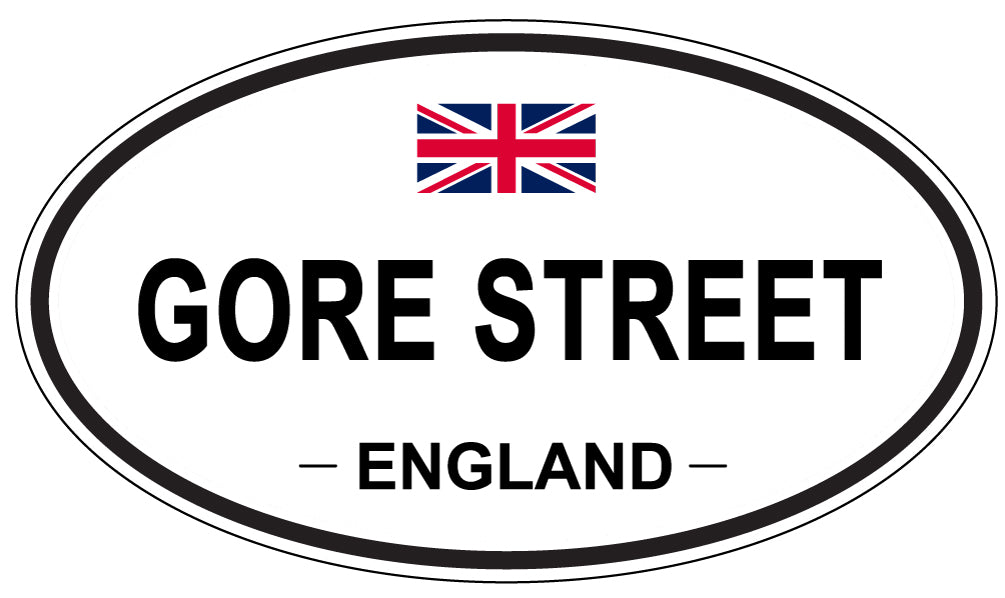 GORE STREET, England - Oval Magnet