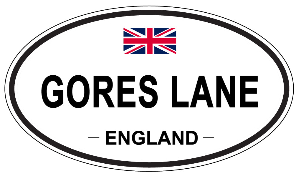 GORES LANE, ENGLAND - Oval Sticker