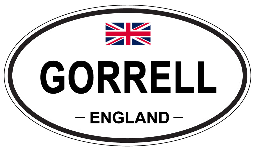 GORRELL, ENGLAND - Oval Sticker