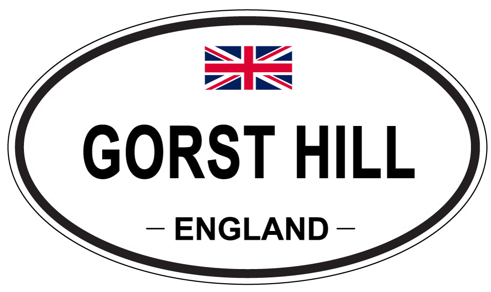 GORST HILL, ENGLAND - Oval Sticker