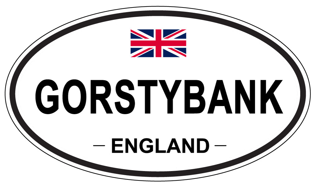 GORSTYBANK, ENGLAND - Oval Sticker