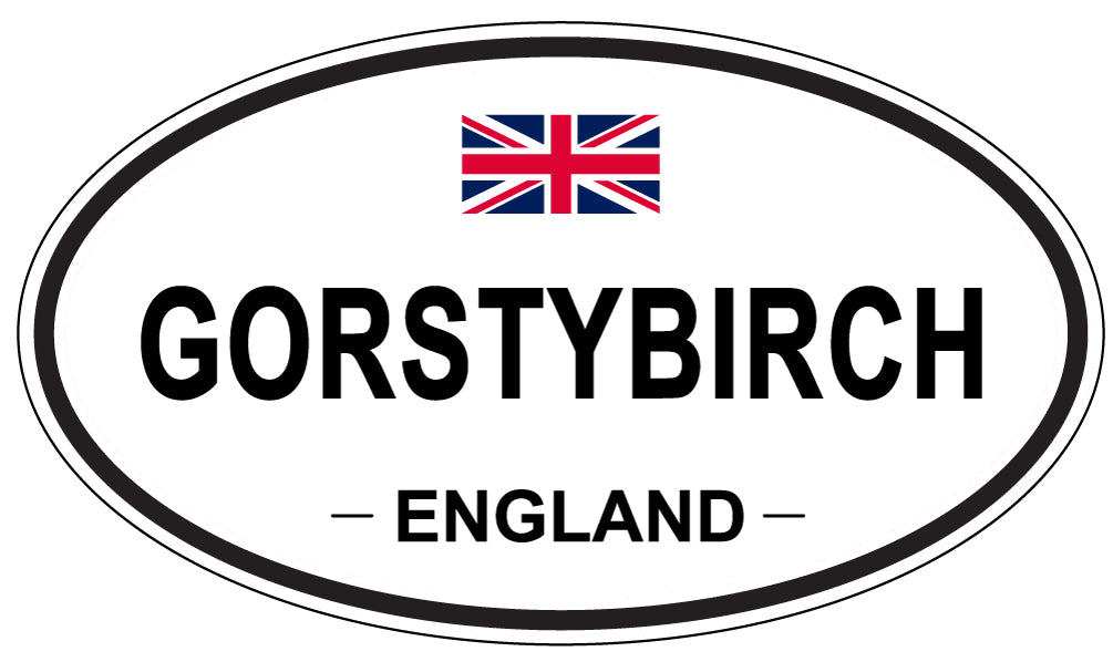 GORSTYBIRCH, ENGLAND - Oval Sticker