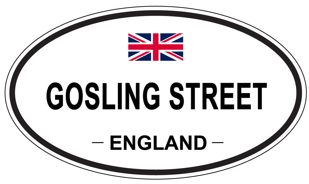 GOSLING STREET, ENGLAND - Oval Sticker