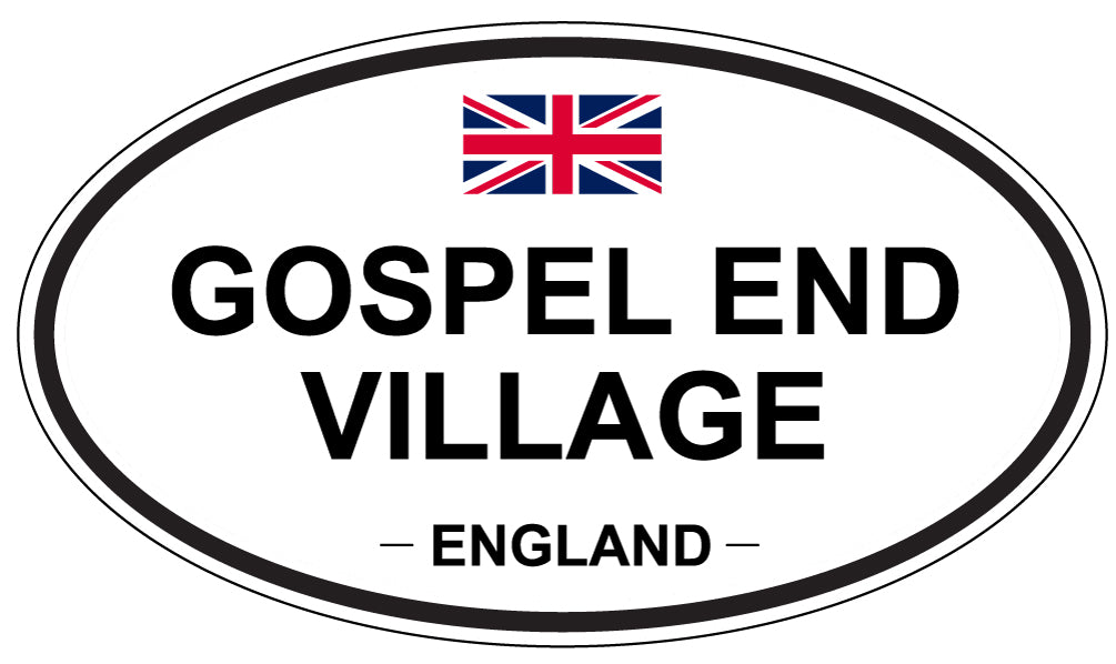 GOSPEL END VILLAGE, ENGLAND - Oval Sticker