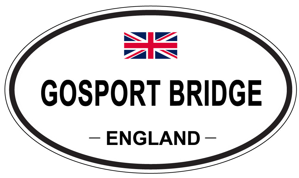 GOSPORT BRIDGE, ENGLAND - Oval Sticker