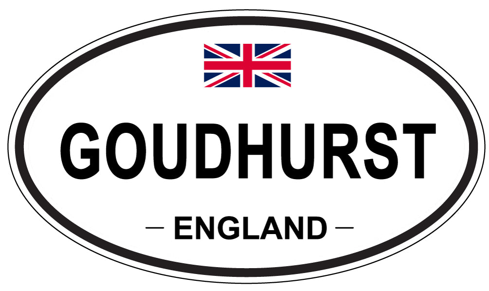 GOUDHURST, ENGLAND - Oval Sticker