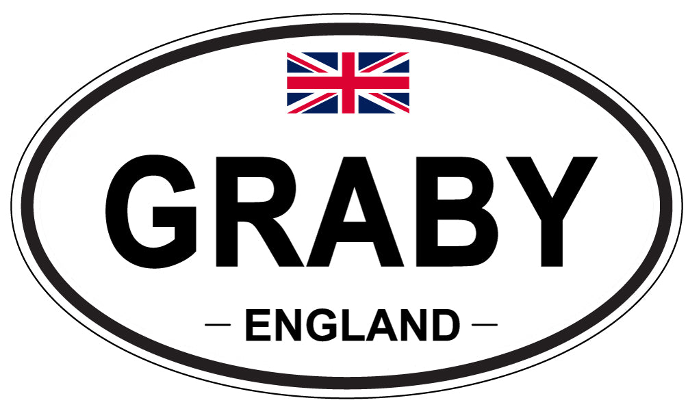 GRABY, ENGLAND - Oval Sticker