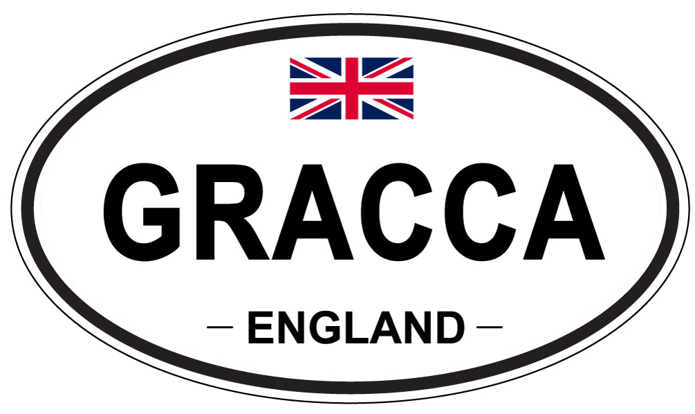 GRACCA, England - Oval Magnet