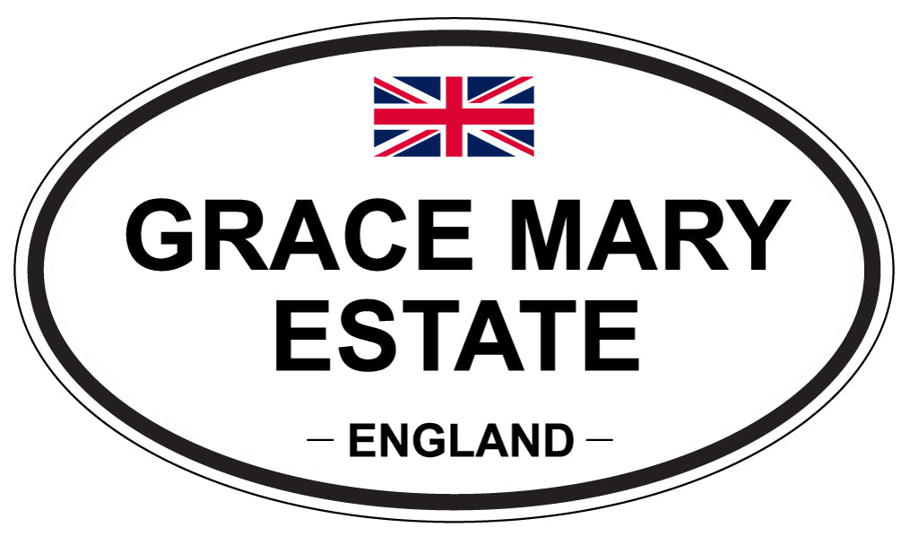 GRACE MARY ESTATE, ENGLAND - Oval Sticker