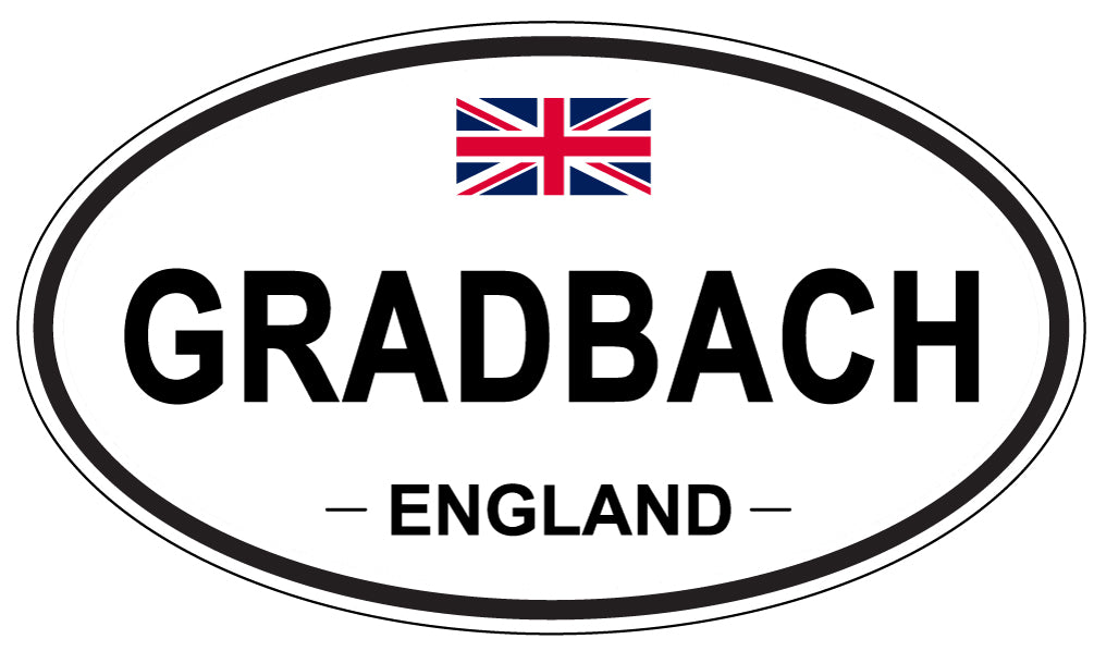 GRADBACH, ENGLAND - Oval Sticker