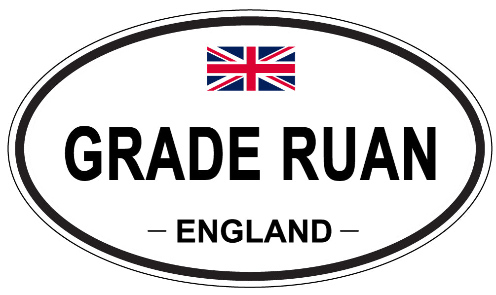 GRADE RUAN, ENGLAND - Oval Sticker