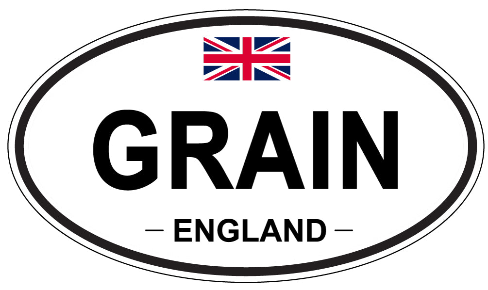 GRAIN, England - Oval Magnet