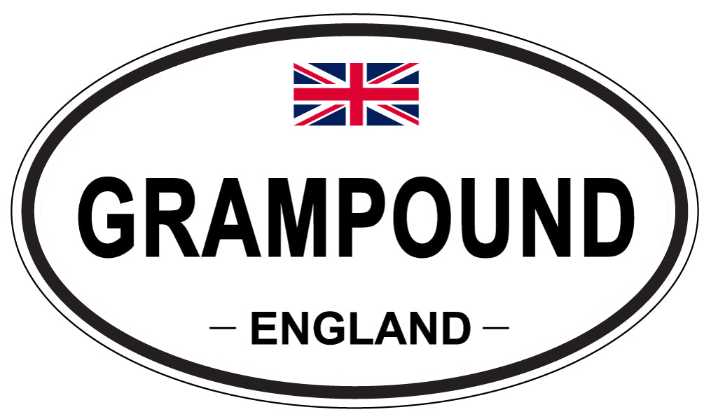 GRAMPOUND, ENGLAND - Oval Sticker
