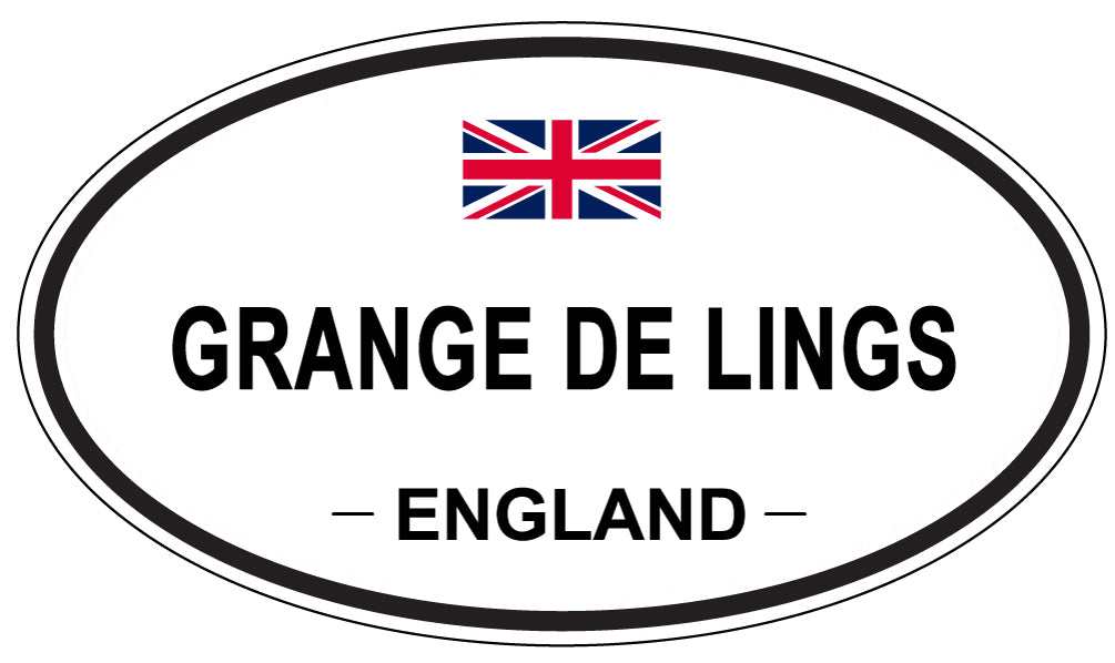 GRANGE DE LINGS, ENGLAND - Oval Sticker