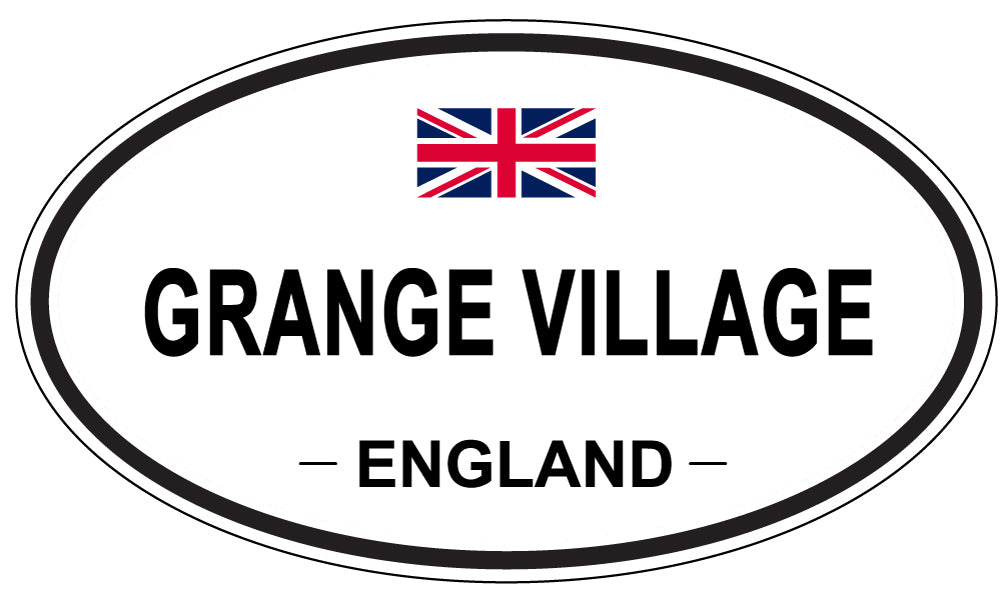 GRANGE VILLAGE, England - Oval Magnet
