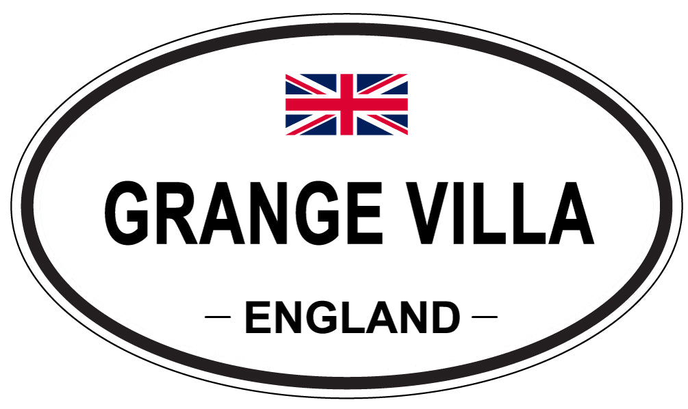 GRANGE VILLA, England - Oval Magnet