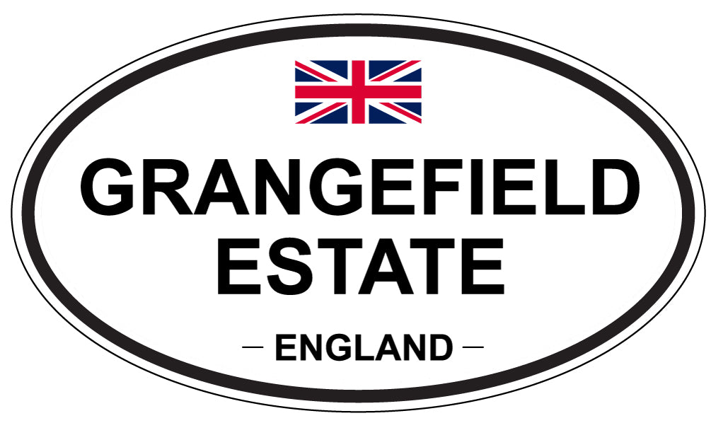 GRANGEFIELD ESTATE, England - Oval Magnet