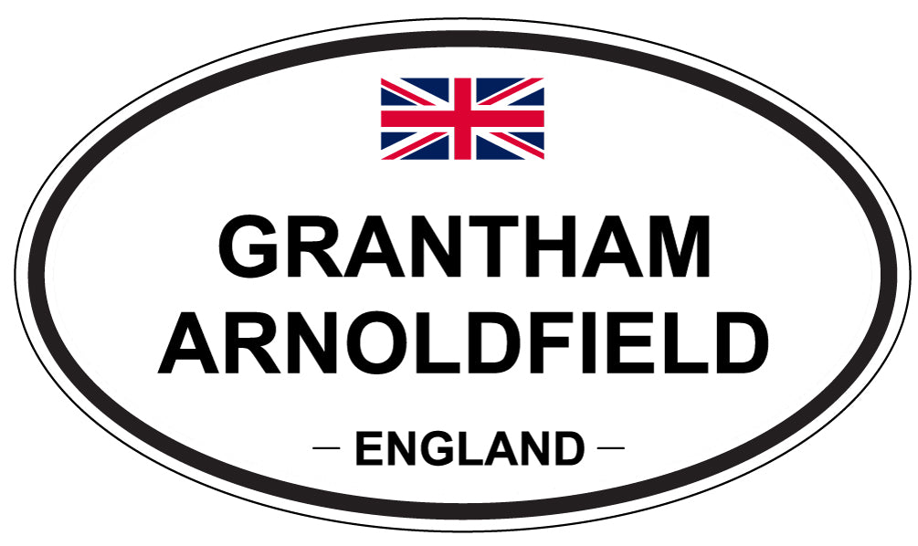 GRANTHAM ARNOLDFIELD, ENGLAND - Oval Sticker