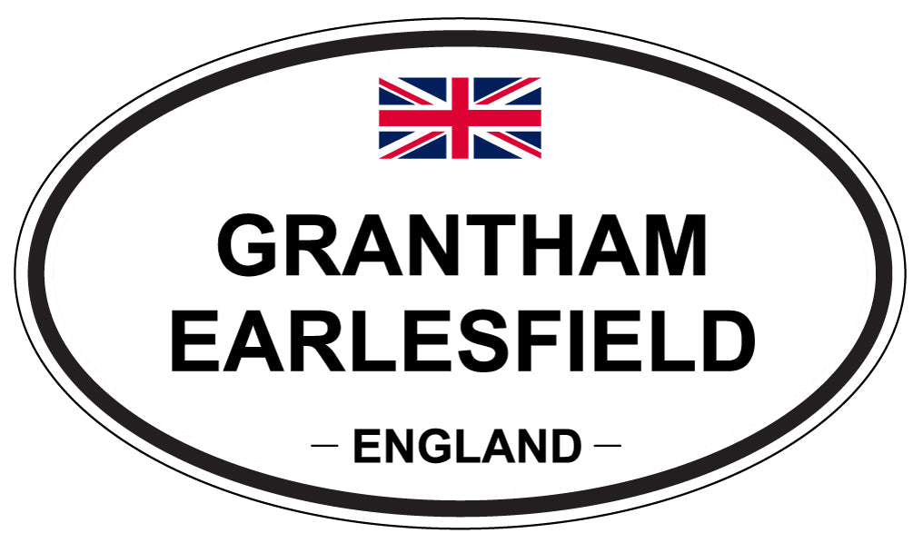 GRANTHAM EARLESFIELD, ENGLAND - Oval Sticker