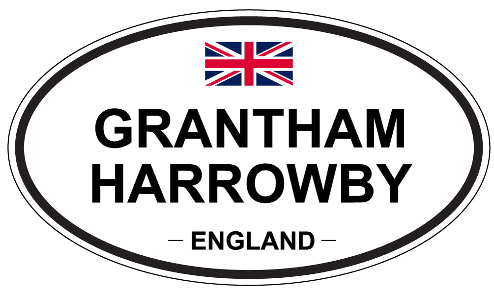 GRANTHAM HARROWBY, ENGLAND - Oval Sticker