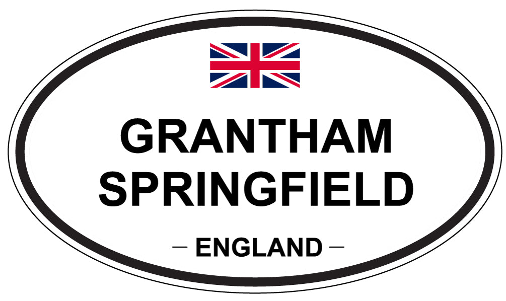 GRANTHAM SPRINGFIELD, ENGLAND - Oval Sticker