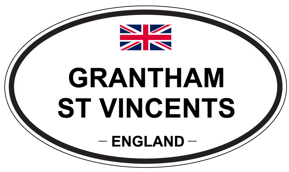 GRANTHAM ST VINCENTS, ENGLAND - Oval Sticker
