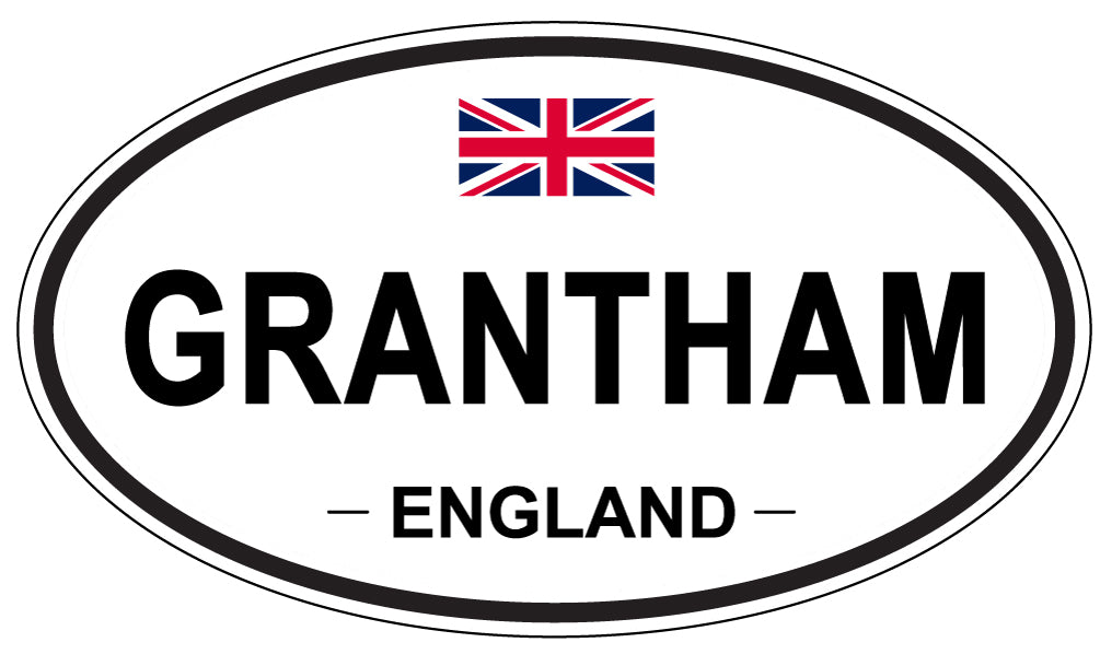GRANTHAM, ENGLAND - Oval Sticker