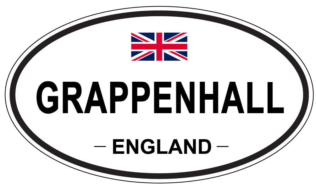 GRAPPENHALL, ENGLAND - Oval Sticker