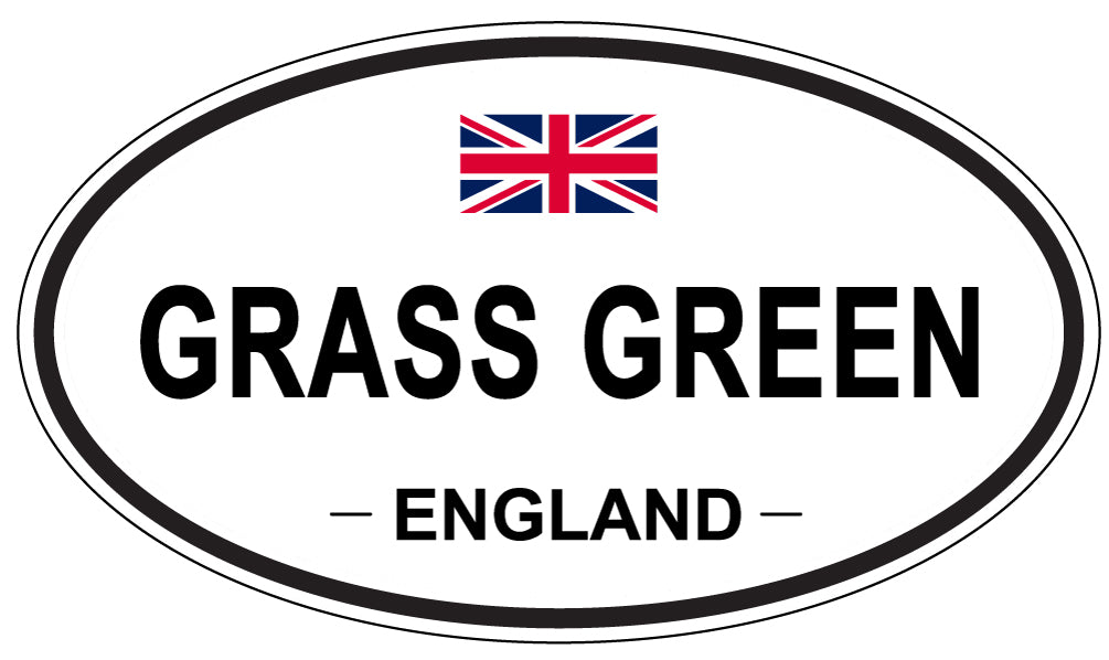 GRASS GREEN, England - Oval Magnet