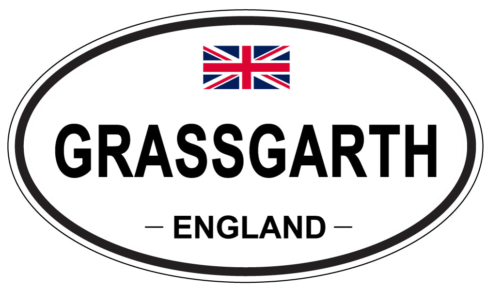 GRASSGARTH, ENGLAND - Oval Sticker