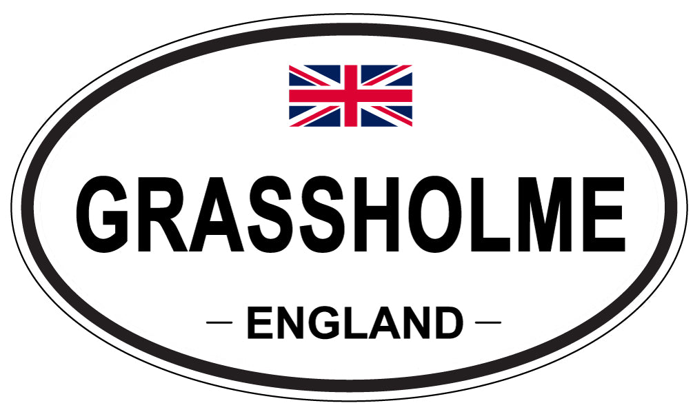 GRASSHOLME, ENGLAND - Oval Sticker