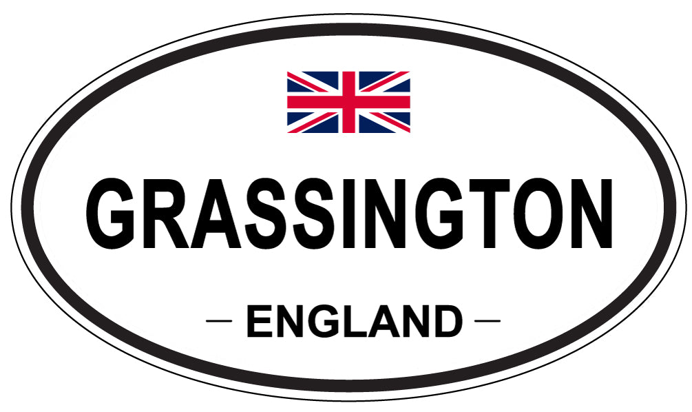 GRASSINGTON, ENGLAND - Oval Sticker