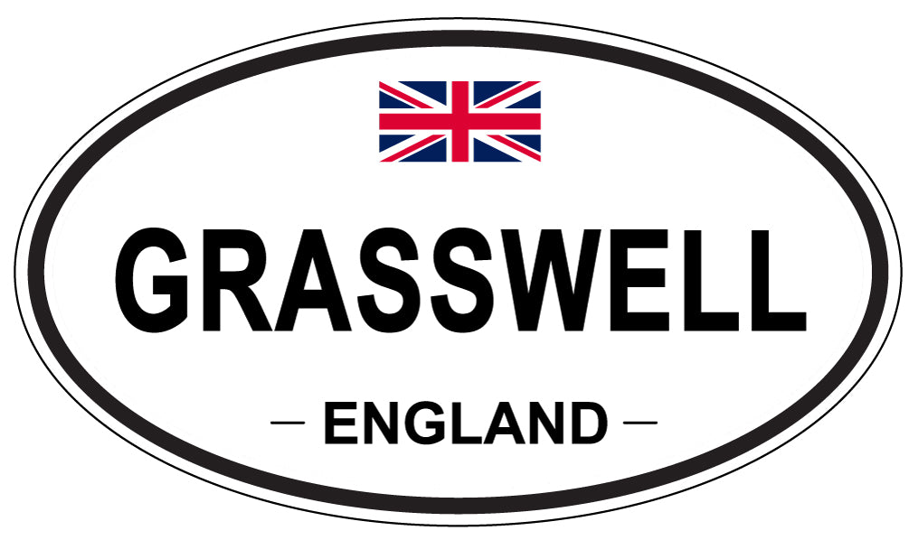 GRASSWELL, ENGLAND - Oval Sticker